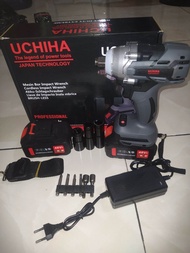 Mesin pembuka baut ban roda truk UCIHA 88VF batre 2 impact wrench cordless baterai tanpa kabel impak