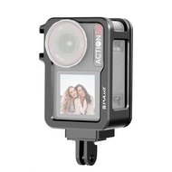 【Camon Mall 】 cho DJI Osmo Action 5 Pro PULUZ lồng kim loại khung Bộ chuyển đổi mở rộng với giày lạn