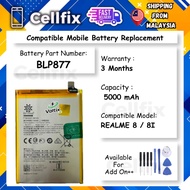 CELLFIX | BLP877 REALME 8/8I (5000MAH) COMPATIBLE MOBILE BATTERY REPLACEMENT