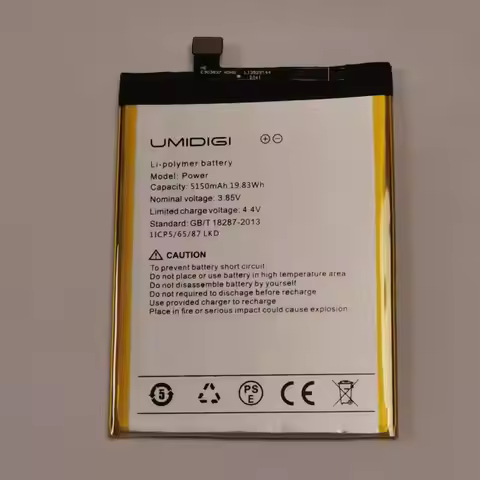 Original 5150mAh 3.85V 19.83Wh Replacement Cell Phone Battery for UMIDIGI Power Batteries for Umi Po