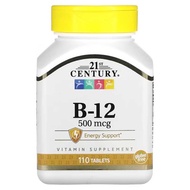 21st B-12 500mcg 110 Tablets, Energy Support