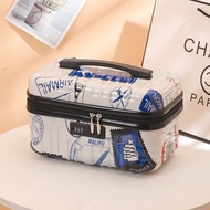 กระเป๋าเดินทางลายการ์ตูนกระเป๋าเดินทางขนาดเล็กน้ำหนักเบา16นิ้วอะนิเมะ PC กระเป๋าเครื่องสำอางมีซิปกล่องหนังเก็บเครื่องสำอาง