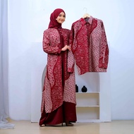 Diana Batik - COUPLE OUTER GAMIS BATIK VISCOSE | Couple Set Gamis Batik Viscose | Gamis Lebaran