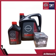 ชุดถ่ายน้ำมันเครื่องดีเซลกึ่งสังเคราะห์ 5W-30 จำนวน 4 ชิ้น NAVARA D40 E26 D23 NP300 เครื่อง YD