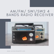 FP-1366 AM/FM/SW1/SW2 4 BANDS RADIO RECEIVER Electric Radio