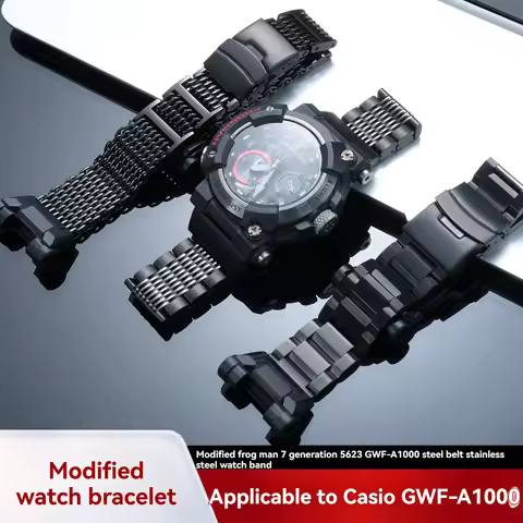 For Casio 7th Generation G-Shock GWF-A1000 Modified Steel Band 5623 Solid Stainless Steel Watch Band