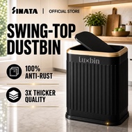 Toilet Dustbin Thickened Stainless Steel Kitchen Dustbin Trash Can With Lid Rubbish Bin Room