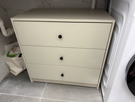 IKEA GURSKEN 三層抽屜櫃 淺米黃色