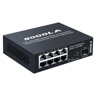 8-Port Unmanaged 2.5G Switch,8 x 2.5GBASE-T Ports,1X10G SFP+,100Gbps Switching Capacity, Fanless, Me