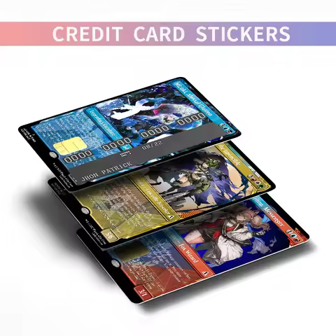 Arknights-Anime Stickers Bank Credit Card Stickers Metro-Card Skin Cover Waterproof Removable Debit 