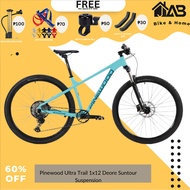 JAB.[High-end]. Pinewood Ultra Trail 2022 29er 1x12 Shimano Deore Cross Country Bike/ Hard Trail Mountain BIke w/ SUNTOUR SR XCR AIR SUSPENSION Novatec Joytech Disc Aluminium F/9x100mm R/10x135mm