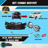 Set Combo Bodykit Bumper Perodua Alza Convert 2009 To Alza 2014 Model Material PP New High Quality
