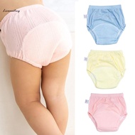 LC 3ชิ้น Celana Training เด็กทารกซักได้ระบายอากาศได้ดีผ้าคอตตอนนำมาใช้ใหม่ได้นำกลับมาใช้ใหม่ได้กางเก