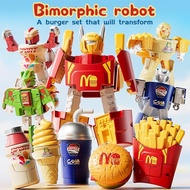 Children Transforming Toys King Kong French Fries Burger Package Model Puzzle Assembling Robot Boys 