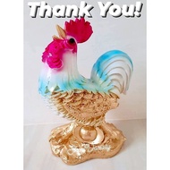 7x10 Chicken ROOSTER LUCK Coinbank Figurine Design