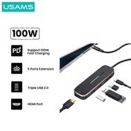 Usams Multifunctional Type C Hub Usb3.0 Pd100W Hdmi 4K Tf/Sd Card