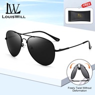 LouisWill Men Sunglasses Titanium Alloy Frame Photochromic Sunglasses Fashion UV400 Polarized Sungla