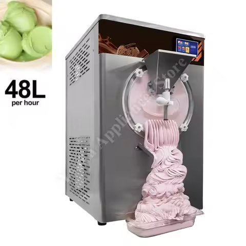 Desktop Ice Cream Equipment 12L Adjustable Speed 48L/H Multifunctional Commercial Gelato Hard Serve 
