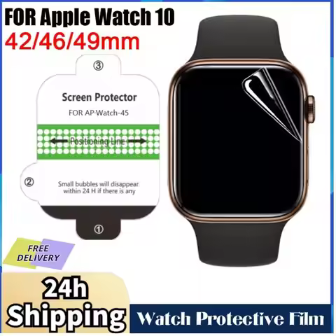 Suitable For Apple Watch S10 Full Screen HD Watch Protective Film 42/46/49mm Tempered Glass Screen P