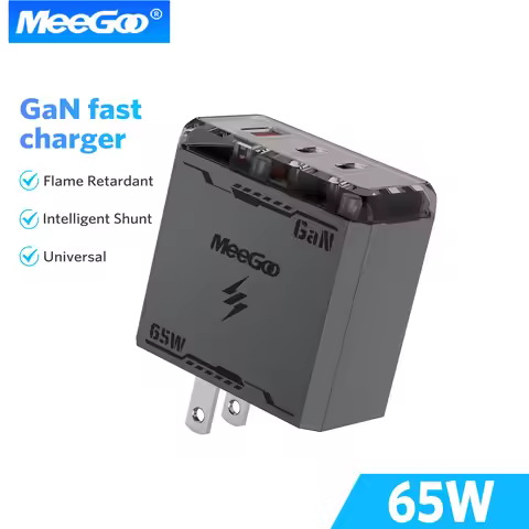 MeeGoo 65w GaN Charger Head Fast Charging Mobile Phone GaN Charger Adapter Usb Charger Type c Conver
