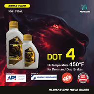 MOTION Super Heavy Duty Hi-Temp BRAKE FLUID OIL DOT 4 350ML 750ML PROTON PERODUA HONDA TOYOTA NISSAN