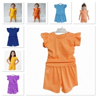 AERIEL TODDLER TERNO 2-3Y.O, PLAIN BUTTERFLY, COTTON WAFFLE MIXED FAB, RANDOM COLOR COMFY SOFT