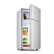 [ประสิทธิภาพการใช้พลังงานระดับหนึ่ง] ตู้เย็นขนาดเล็กใช้ในครัวเรือนหอพักให้เช่าตู้เย็นมินิแช่แข็งสองประตูประหยัดพลังงานตู้เย็น
