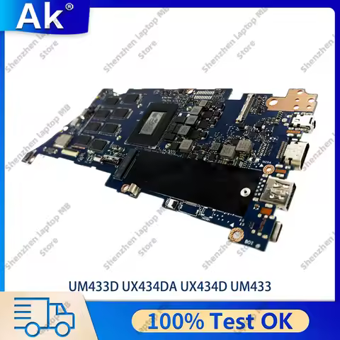 UX434DA Laptop Motherboard For ASUS ZenBook UX434DA UX434D UM433DA Notebook Mainboard With R3 R5 R7 