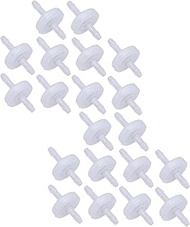 20 Pcs White 1/8" 3mm Plastic Check Valve Hose Barb Non Return Ozone Resistance Plastic Valve Check 