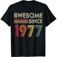 Men's cotton T-shirt Awesome Since 1977 45th Birthday Retro T-Shirt
