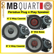 MB Quart Plug n Play Speaker Set Mid Bass 2 Way Coaxial Spk For Perodua Axia Alza Myvi Bezza Ativa A