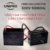 **Hight Quality** UNIPRO CBB61 500VAC Fan Capacitor Motor Capacitor 1uf 1.2uf 1.5uf 1.8UF 2uf 2.2uf 