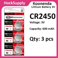 [3pcs] Koonenda CR2450 Battery Lithium Battery 3V 2450