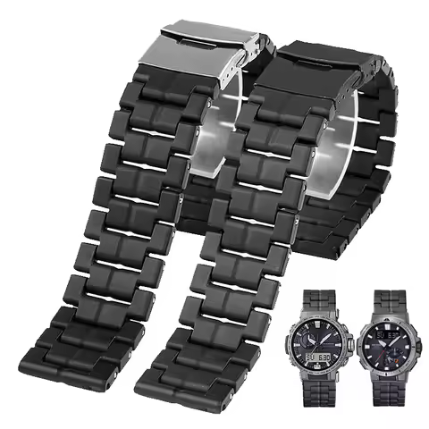 For Casio PROTREK Series Watch Chain PRW-60/YT PRW-30/50/70 PRW-6900Y Plastic Steel Watch Strap Ligh