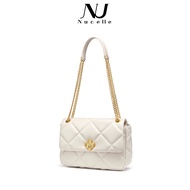 Nucelle 2026 New Womens Small Square Bag Underarm Chain Single Shoulder Crossbody Bag Diamond Grid F