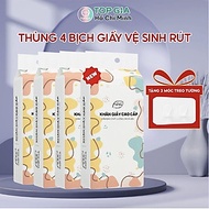 Giấy Treo Đa Năng, khăn giấy treo tường Top Gia thùng 6 bịch đa sắc làm từ bột gỗ nguyên chất, 1280