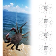 4Pcs Stainless Steel Crab Snare Traps with 8 Loops,Crab Traps for Blue Crabs/Red Crab/Rock Crab,Crab