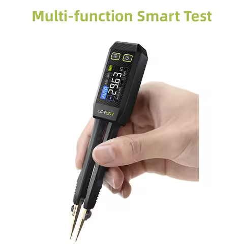 FNIRSI LCR-ST1 Smart Tweezer LCR SMD ESR Mini Tester Resistance Capacitance Inductance Continuity Di
