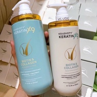 Cặp Dầu Gội Xả Voudioty Keratin X9 Biotin & Collagen Ý Chính Hãng 500ml x2