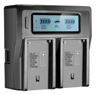 LCD Dual Channel Charger for Sony BP-U30 BP-U60 BP-U90 Battery and PXW-FS5/PXW-FS7/PXW-X180,PMW-100/