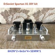 Spartan T1 Audio 6n2 6p1 Vacuum Tube Amplifier Push-Pull Amplifier Diy Kit Class A Tube Amp 8W+8W Vu