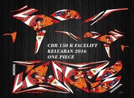 STIKER STRIPING DECAL CBR 150 R FACELIFT TH 2016 ONE PIECE PART2