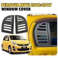 2Pcs Perodua Myvi ( Years 2012-2017 ) Window Cover 3D Carbon Fibre Door Visor Accessories
