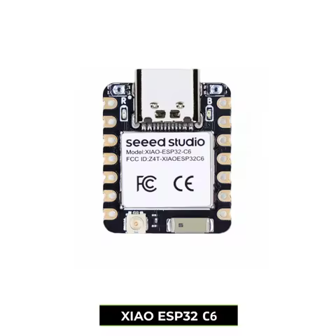Seeed Studio XIAO ESP32C6-2.4 GHz WiFi 6, Bluetooth 5.3, Zigbee Thread (802.15.4), ESP Rain Maker, A