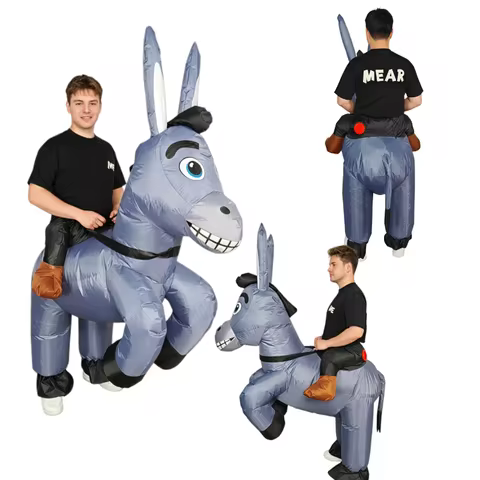 Inflatable Riding Silly Donkey Costume Latest Hot Selling Funny Adult Cosplay Set Halloween Supplies
