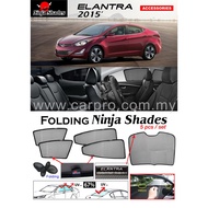 Hyundai Elantra 2015 Magnetic Ninja Shades Sunshade (5pcs)