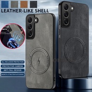 Casing For Samsung Galaxy S21 Plus SamsungS21Plus S21Plus S21+ Retro Leather Phone Case Lens Protect