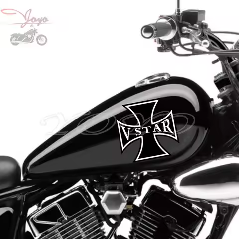 Cross Decal Fairing Stickers Fuel Tank Decals Vinyl Sticker For Yamaha Vstar V-Star XV250 XVS650 XVS