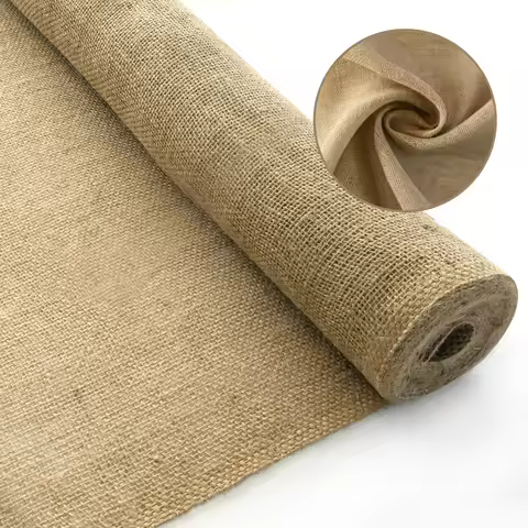 45 in. x 15 ft. Gardening Burlap Roll - Natural Burlap Fabric for Weed Barrier, Tree Wrap, Plant Cov