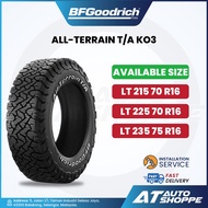 BFGoodrich All-Terrain T/A KO3 16" 215 225 235 70 R16 LT 4X4 4WD (1 Tire) Rubber Light Truck Tough T